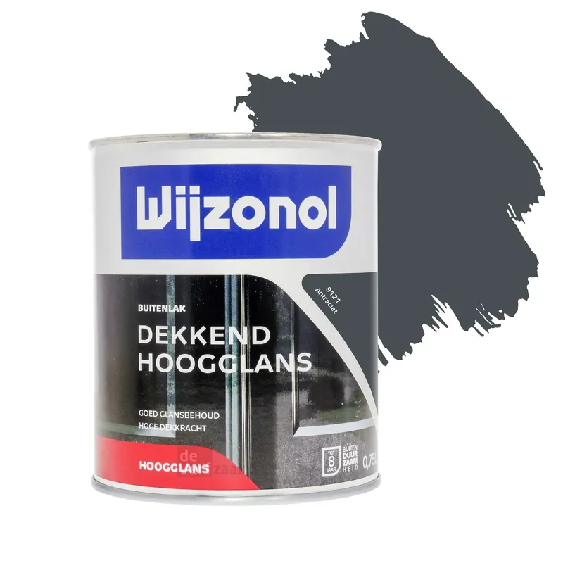 Gratis Retour Wijzonol Dekkend Hoogglanslak 750 ml 9121 Antraciet