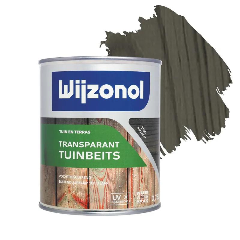 Nieuw Wijzonol Transparant Tuinbeits - Antraciet