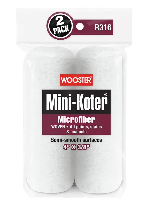 Wooster Mini-Koter Microfiber 2-Pack (Glad) Fabrieksprijs