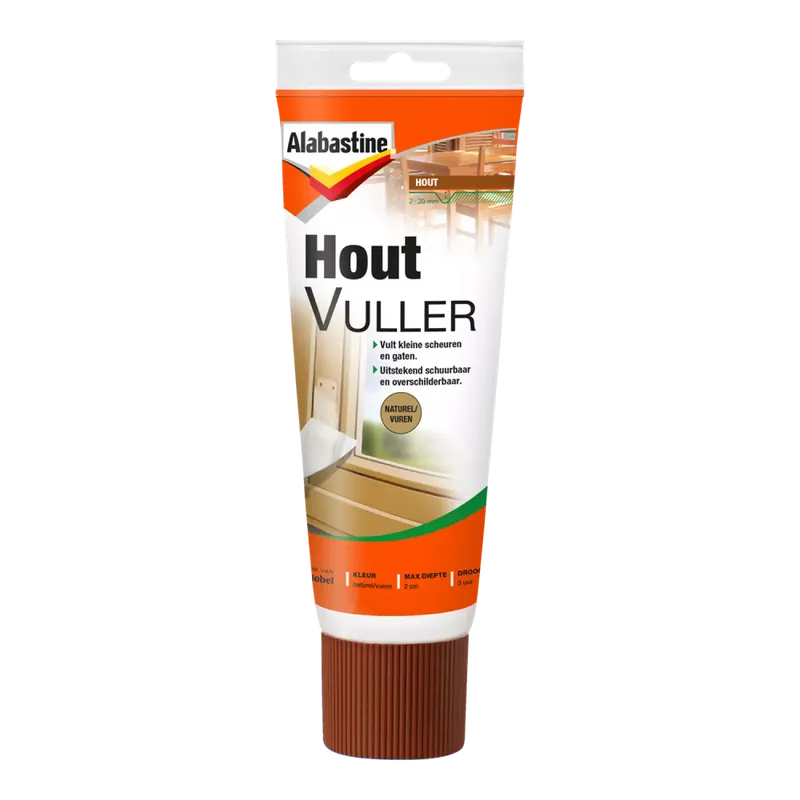 Gecertificeerd Alabastine Houtvuller - Pasta - Naturel/Vuren - 330gr