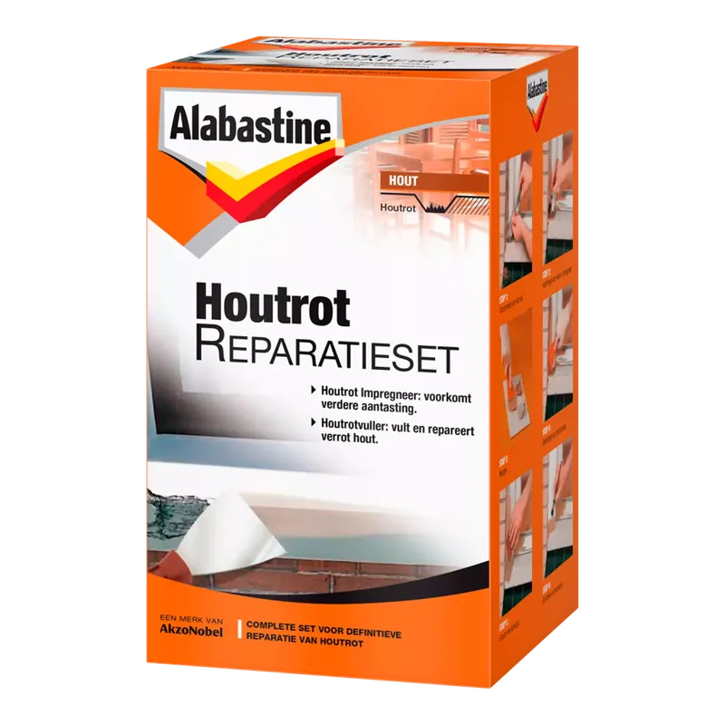 Alabastine Houtrotreparatieset - Pasta - Naturel/vuren - 500gr Lage Kosten