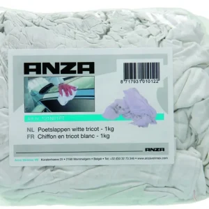 Beperkte Voorraad Anza PRO Poetslap witte tricot - 1kg