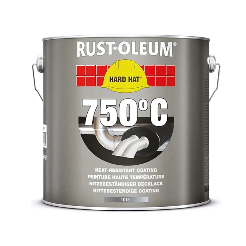 Rust-Oleum Hard Hat Hittebestendige Lak - aluminium - 0,75L Op = Op