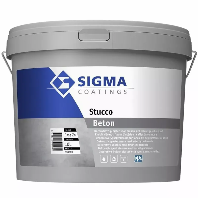 Sigma Stucco Beton Stucpleister - 10L Direct Verzonden