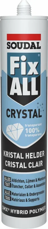 Voordeelprijs Soudal 110980 Lijmkit Fix All Crystal - 290ml