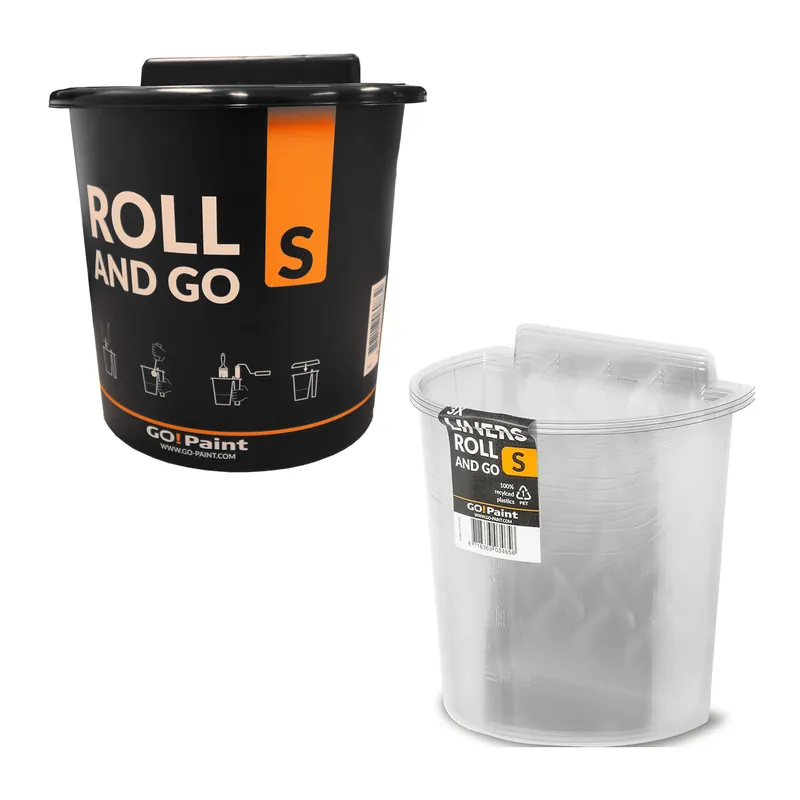 Go!Paint Roll And Go 1,25L - Roller 10cm + 3 Inzetbakken Actieprijs