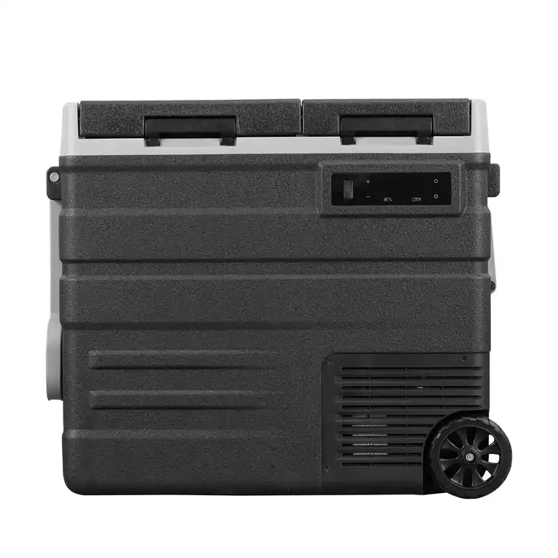 Lage Prijs Steamy-E SECUD65 Dual Zone Roller Elektrische Compressor Koelbox op wielen - 57L