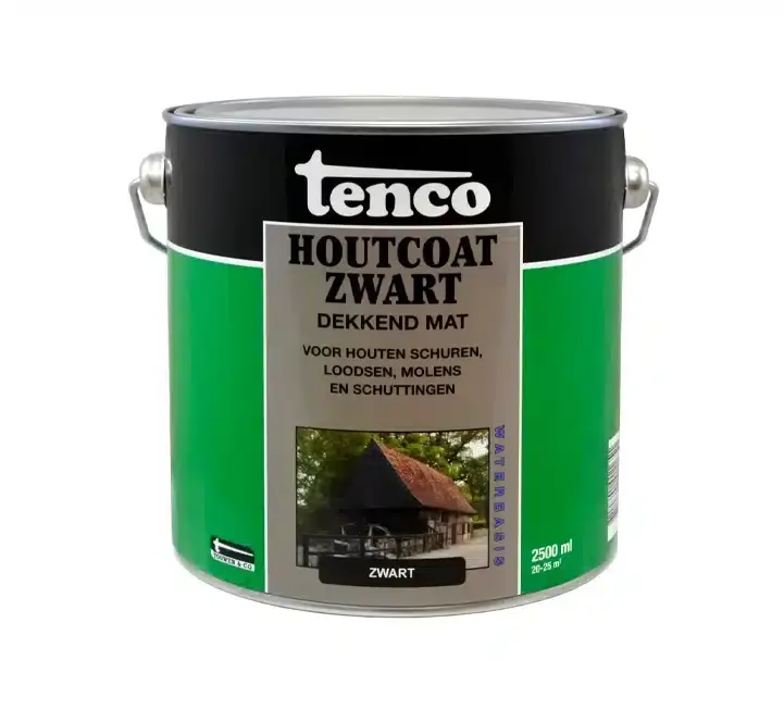 Tenco Houtcoat Zwart Waterbasis 1 Liter Premium
