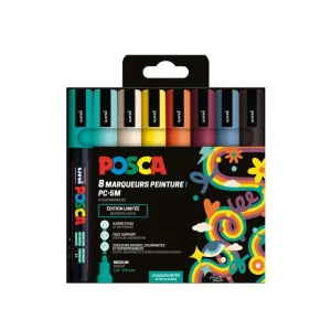 Posca set PC5Mx8 medium Retro Kleuren Beperkt Aanbod