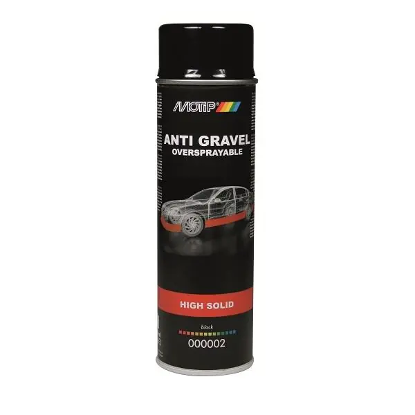 Lage Kosten Motip Anti Gravel Oversprayable High Solid Spuitbus 500 ml Grijs