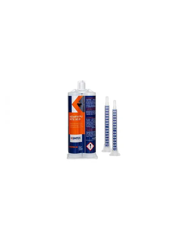 Kemfix PU NTE 90 B 2K Lijm Zwart 50 ml Op = Op