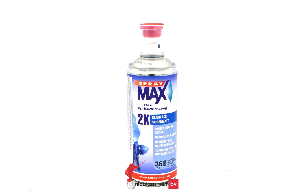 Hete Deal Spray MAX 2K Blanke Lak Zijdemat Spuitbus 400 ml