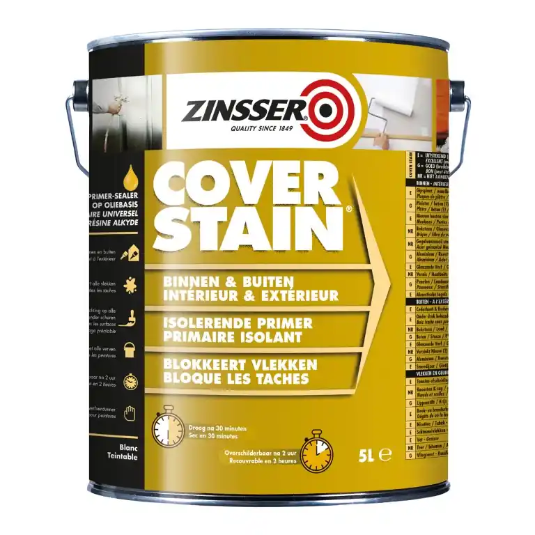 Zinsser Cover Stain Oliebasis 1 liter Gecertificeerd
