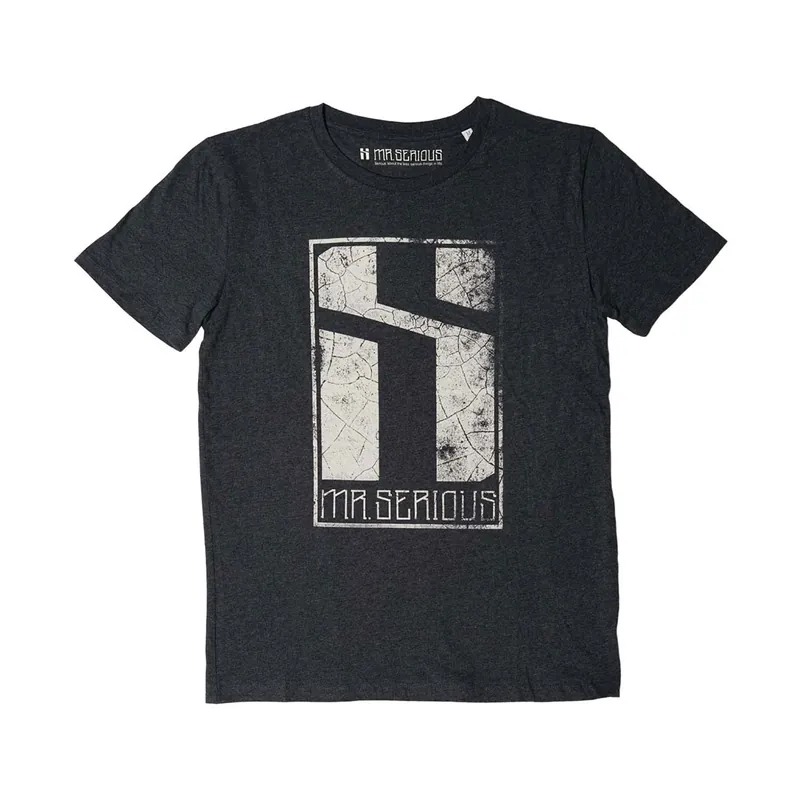 Snelle Levering Mr.Serious Eroded Logo T-shirt Antracite Medium