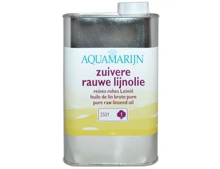 Aquamarijn Zuivere Rauwe Lijnolie 1 Liter Gereduceerde Prijs